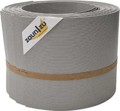 Produktbild von Sichtschutzstreifen PP zaun|zu RILLE 10x Einzelstreifen 2,55m für Doppelstabzaun Steingrau, 10 x 2,55m