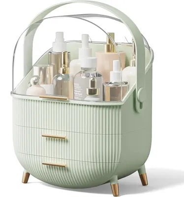 Productafbeelding van Make-up organizer met een transparant deksel van twee lagen