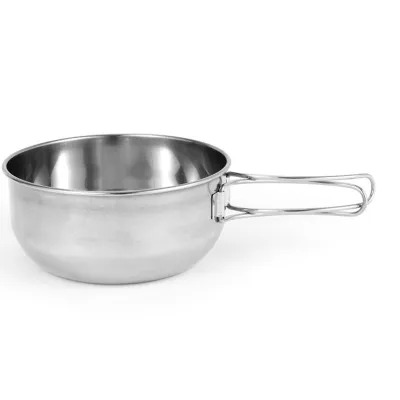 Produktbild von Faltbare Campingschale Edelstahl 700ml groß leicht rostfrei für Wandern Picknick Outdoor Kochen
