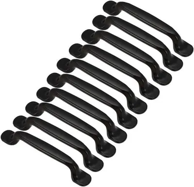 Zdjęcie produktu dla Uchwyt do mebli Famanu, 128 mm, czarny, w kształcie łuku, 20 sztuk