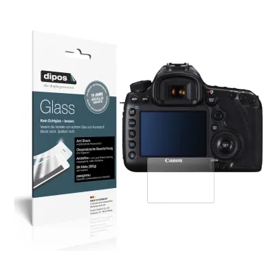 Produktbild von 2x Schutzfolie für Canon EOS 5DS R matt - Anti-Shock 9H Folie dipos Glass Kunststoffglas