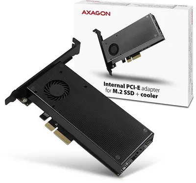 Imagen del producto de Axagon PCEM2-DC, PCIe, M.2, SATA, Altura completa/baja, PCIe 3.0, , para PC