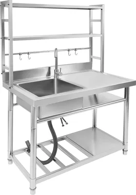 Produktbild von Edelstahl Spülbecken Set Silber Waschbecken  für die Küche