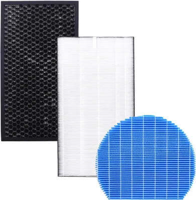 Image de Kit de filtres Sillar pour Sharp KC-D60EUW : filtres HEPA et à charbon actif pour humidificateur