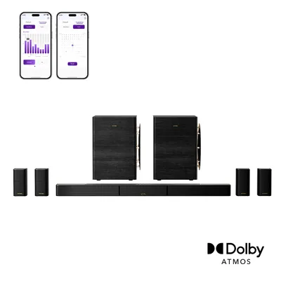 Produktbild von ULTIMEA Skywave X100 Dual 9.2.6 Soundbar mit Dolby Atmos & DTS:X, THX-Tuned, 2x10" Subwoofer, 2000W, 8K Pass-Through, Kabellos