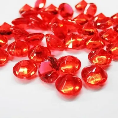 Produktbild von 10/50 Dekosteine Diamant | Ø 20 mm Rot (10 Stück)