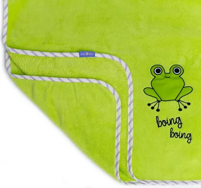 Produktbild von Milk&Moo Cacha Frog Babydecke, Baby Kuscheldecke für Stubenwagen, Tagesdecke, Kleinkind Decke, atmungsaktiv, weich, multifunktional, grün, ab 0 Monate