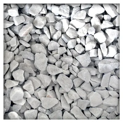 Produktbild von 25 kg Marmorsplitt Carrara Weiss Marmorkies Gartenkies Zierkies Edelsplitt 22/30 mm