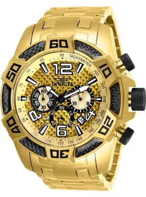 Obrázek produktu pro Invicta Pro Diver - SCUBA 25854 Pánské Hodinky - Quartz Hnutí - Nerezová Ocel se Zlatým Ciferníkem - 50 mm