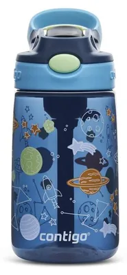 Produktbild von ContiGo! Kinder Trinkflasche Easy Clean Autospout mit Strohhalm | 100% auslaufsicher | BPA-freie robuste Wasserflasche | Ideal für Kita, Kindergarten,