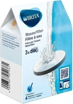 Zdjęcie produktu dla Wkład Filtracyjny BRITA MicroDisc, 3 sztuki, 1 miesiąc filtracji, Do Butelek Fill&Go i Dzbanków Fill&Serve