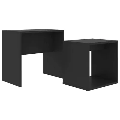 Produktbild von vidaXL Couchtisch-Set Schwarz 48x30x45 cm Holzwerkstoff