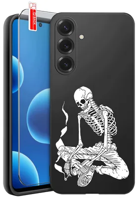 Productafbeelding van Beschermhoezen voor de Samsung A27 5G – Designs | Mat siliconen hoesje + 9H-glas