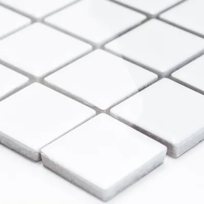 Produktbild von Mosaikfliesen Keramik Hakan Weiss Glänzend