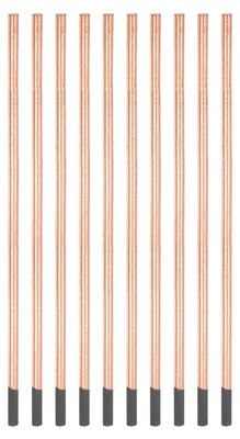 10 kupferbeschichtete Fugenkohlen 6 x 355 mm, Schabstäbe