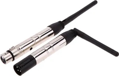 Obrázok produktu pre Lixada 2.4G ISM DMX512 bezdrôtové mužské a ženské 2 v 1 XLR prijímač a vysielač LED osvetlenie pre javisko PAR Party Light s anténou