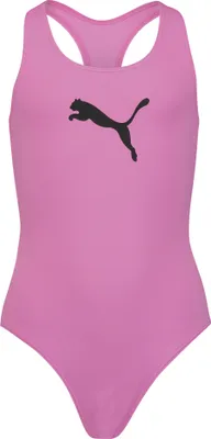 Produktbild von Puma Swim Girls Racerback Swimsuit Pink Icing 140