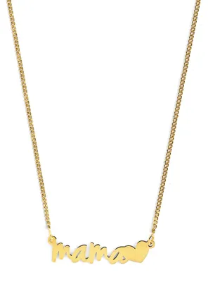 Produktbild von SINGULARU - Halskette Mama Heart - Anhänger in 925 Sterlingsilber - Kette mit Wo
