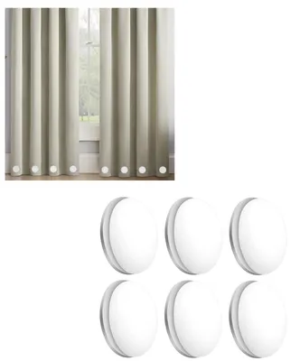 Produktbild von 6 Stück weiße magnetische Duschvorhanggewichte (4 cm) für Duschvorhänge, Outdoor-Vorhänge, wasserdicht, starke Magnete, Tischdeckengewichte, Vorhanghalter