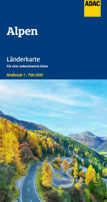 Produktbild von ADAC Länderkarte Alpen 1:750.000