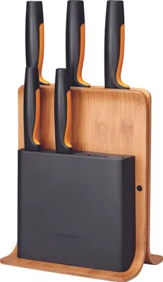 Immagine prodotto di Fiskars 1057552 blocco coltelli Blocco coltelli a fessura Bambù, plastica, acciaio inox Legno