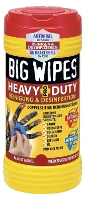 Obrázek produktu pro Velké ubrousky Ubrousky na čištění rukou Big Wipes Heavy Duty 80 kusů (cena za kus)
