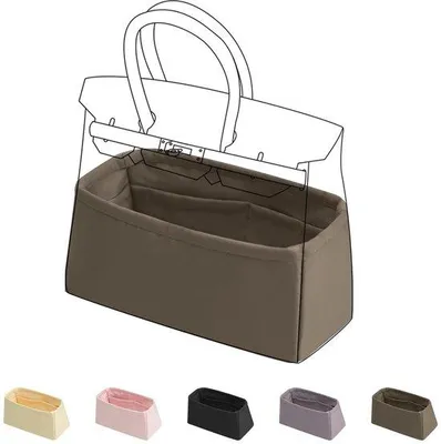 Produktbild von Seidene Handtaschen Organizer, Innenfutter, Etoupe Grau, 20-50 cm