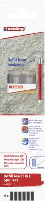 Produktbild von edding 8891 Nachfüllminen 10H 15,8 cm grau