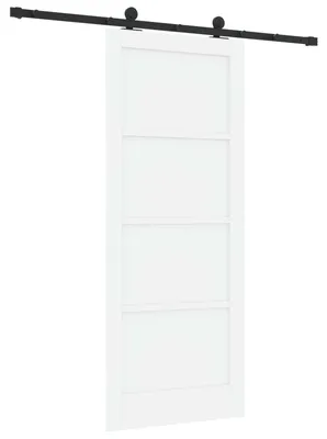 Obrázok produktu pre Posuvné dvere Biela a čierna 83 x 202 cm Borovicový masív