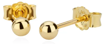 Produktbild von NKlaus Paar Kugel Ohrstecker 14 Karat 585 Gold gelbgold Damen Stecker, 3mm