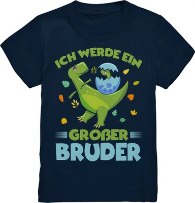 Produktbild von Dino zukünftiger Großer Bruder T-Shirt – Navy / 110/116 (5-6)