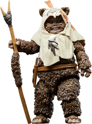 A Star Wars Ewok action figure.