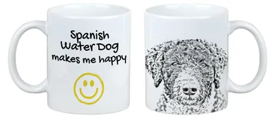 Immagine prodotto di Cane da acqua spagnolo, cane turco andaluso, cane turco - Tazza con cane, tazza allegra per gli amanti dei cani, regalo personalizzato del marchio Art-Dog