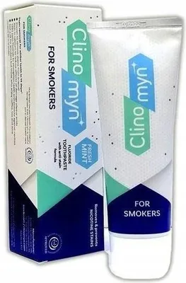 Image de Clinomyn | Dentifrice Clinomyn Smokers - 75 ml - Élimine les taches de nicotine - Soins dentaires pour fumeurs - Menthe fraîche