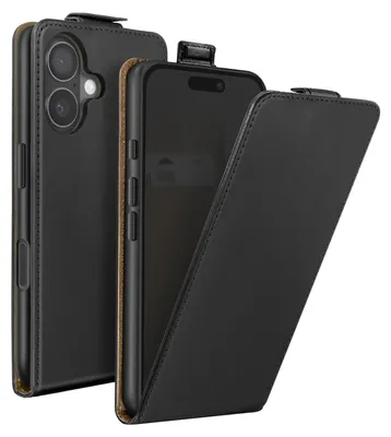 Zdjęcie produktu dla Avizar, magnetyczne etui typu klapka do iPhone 16 z przegródką na karty, kolor czarny