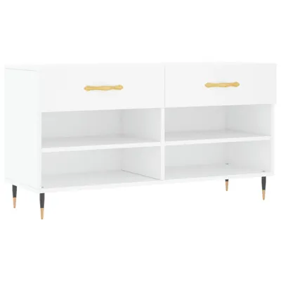 Immagine prodotto di vidaXL Panca per scarpe bianca 102x35x55 cm Materiale a base di legno