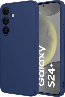 Produktbild von Galaxy S24+ Hülle, Slim Liquid Silikon Gel Gummi Stoßfest Schutzhülle für Samsung Galaxy S24+ Blau