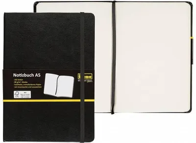Produktbild von IDENA Notizbuch A6Mix schwarz kariert 96 Blatt, 80g Idena