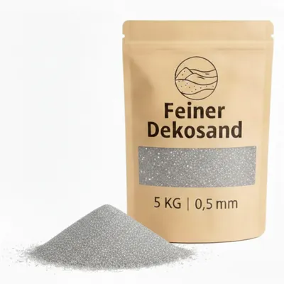 Produktbild von Deko-Sand 5 KG silber Ø 0,5 mm Vasen Glas-Füllung Streudeko