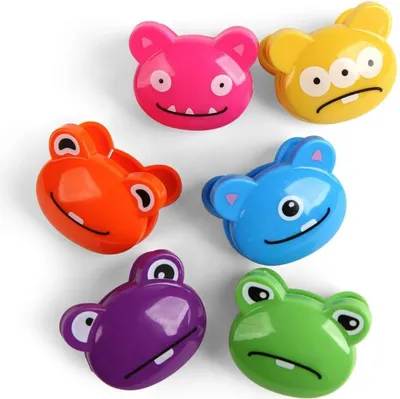 Image de Kikkerland Crazy Monsters clips de sac - lot de 6.