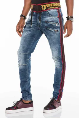 Produktbild von CD504 Herren bequeme Jeans mit Kordelbund in Slim Fit