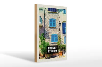 Produktbild von Holzschild Reise 20x30cm French Riviera Reiseziel Tourismus