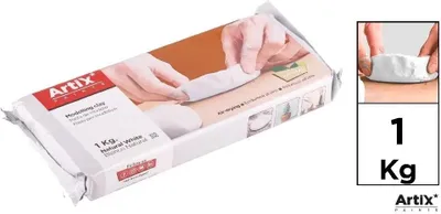 Immagine prodotto di Argilla da modellare 1 kg bianco
