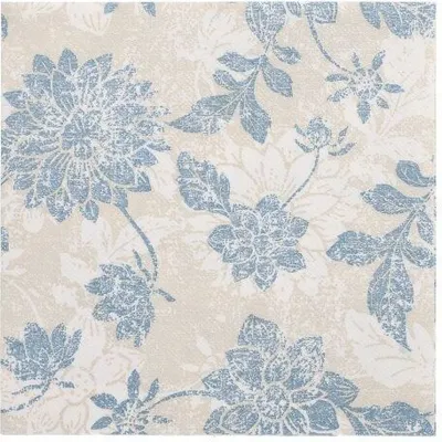 Produktbild von Servietten "ROYAL Collection" 1/4-Falz 40 cm x 40 cm arktikblau "Flowers"