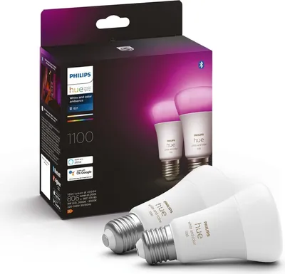 Produktbild von Philips Hue White Color Ambiance Angeschlossene LED-Lampen E27 Äquivalent 60W 800 (75,00)