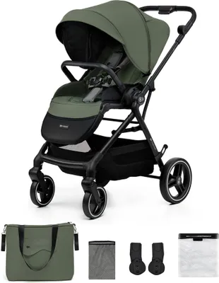 Obrázok produktu pre Kinderkraft YOXI - kočík do 27 kg - ľahký - ovládateľný - kolesá odolné proti prepichnutiu - TRAVEL SYSTEM - nastaviteľná opierka chrbta - zelený