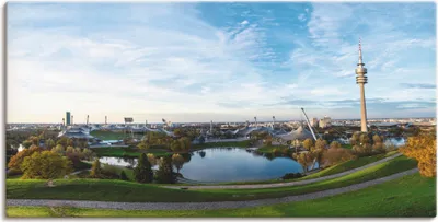 Produktbild von ARTland Leinwandbild Olympiapark in München Größe: 60x30 cm