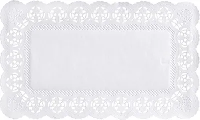Produktbild von PAPSTAR Spitzenpapiere eckig 30x18 cm, weiß | Folienbeutel (100 Stück)