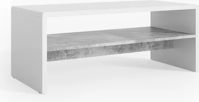 Produktbild von Vicco Couchtisch , 99.6 x 39.8 cm, Beton/Weiß/Weiß