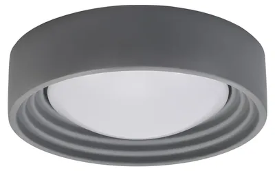 Produktbild von OSRAM ORBIS Concrete, graue Beton-Deckenleuchte mit LED, 13W, 800lm, 3000K freundliches Warmweiß, durch Klicken in 3-Stufen dimmbar, 300mm Durchmesser, IP20 Schutz, für Badezimmer geeignet